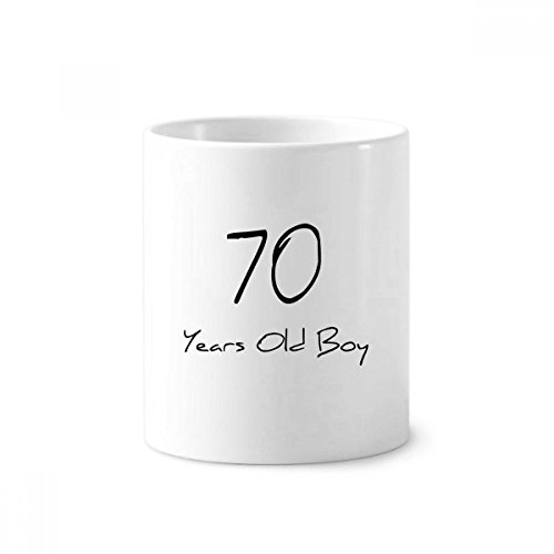 Tasse blanche 70 ans en céramique pour les pauses café au bureau