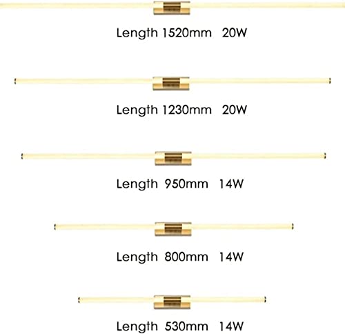 Aplique de pared moderno chapado oro de 152cm con iluminación LED 7