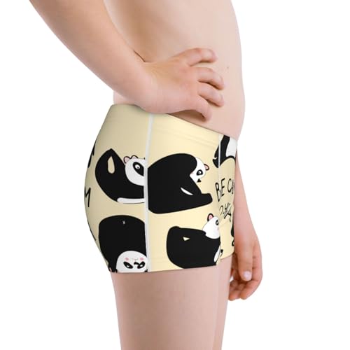 Boys' Cotton Boxer Brief Soft Underwear-Panda Doing Yoga2