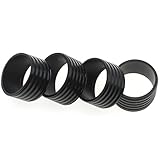 FDXGYH 4 PcsTennis Racquet Grips Tennis Racket Grip Band Rubber Ring with Non-Slip Badminton Tennis Absorbent Overgrip in Place, Black