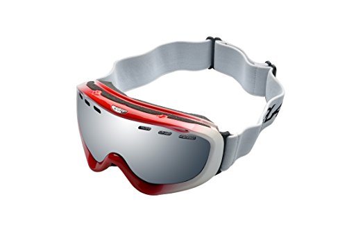 Lunettes de ski porteurs de lunettes Ravs Alpland miroir argent anti-buée