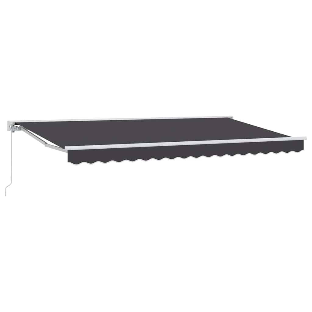 Auvent à bras articulés demi-cassette en polyester et aluminium blanc