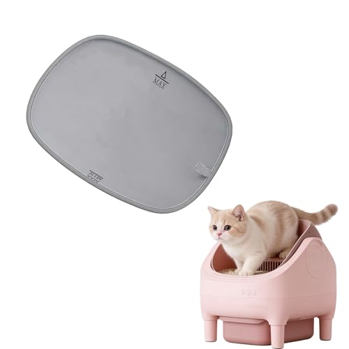 Portable Pet Pivot Litter Box Replacement padOpen-Top Automatic Litter Box Replacement Liner Easy to Replace and Use (Grey)