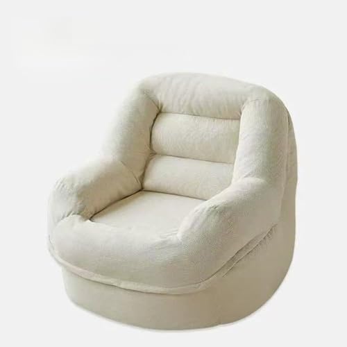 BEDOIN Highback Bean Bag para Bolsas de Frijoles Interiores o al Aire Libre, Accesorios para la decoración del hogar para Sala de Estar, salón y Dormitorio White-Emulsion