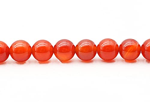 Natural red Agate Loose Beads DIY Jewelry with Beads Beaded Agate Round Beads semi-Finished Products (red, 14mm)