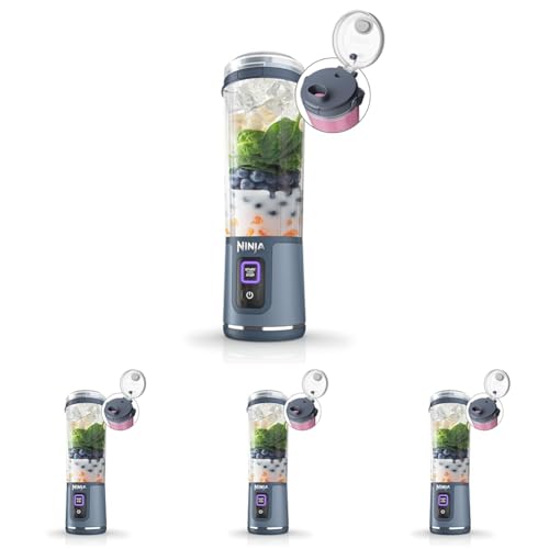 Image of Ninja BC151NV Blast Portable Blender, Cordless, 18oz. Vessel, Personal Blender-for Shakes & Smoothies, BPA Free, Leakproof-Lid & Sip Spout, USB-C Rechargeable, Dishwasher Safe Parts, Denim Blue