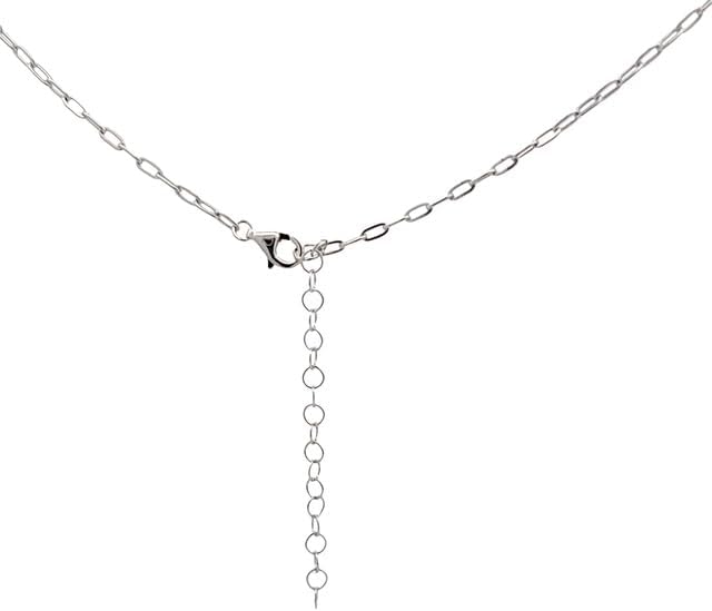 Sterling Silver Toggle Paper Clip Chain Necklace with Heart Charm – Adjustable 16-18" Rhodium Plated Dainty Everyday Necklace with Lobster Claw - Image 6