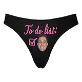 Custom Women's Classic Thong to Do List Husband Face on Funny Briefs for Wife Gstring Underwear Shor