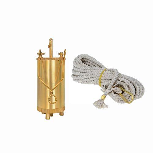 Oil Bottom Sampler,Lightweight Stainless Steel Oil Sample Collector,300/500/1000ml,for Petrol Station/Fuel Tank(Size:10m/32.8ft Rope,Color:Copper 300ml)