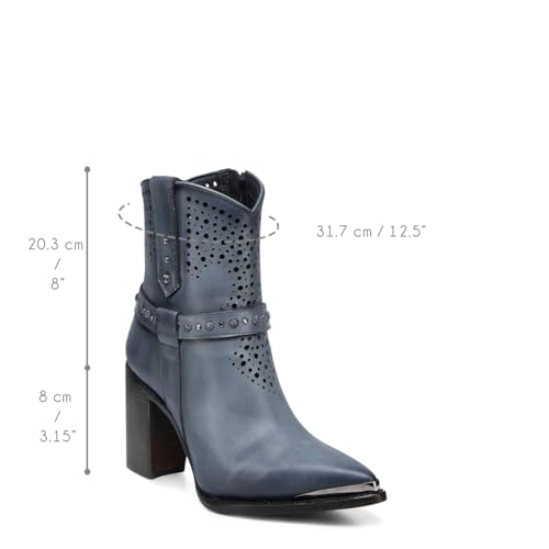 Image of FRANCO CUADRA Women's Leather Ankle Boot with Crystals 4I18RS, Blue
