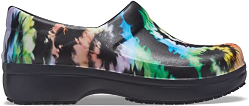 Crocs Womens Women's Neria Pro Ii | Slip Resistant Work Shoes Clog, Tie Dye, 7 Us #TOP4