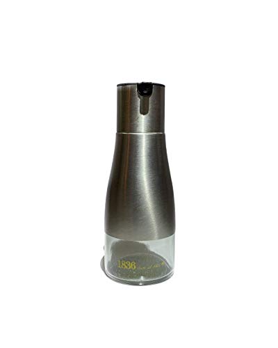 TIJOLIVA Aceitera y Vinagrera Antigoteo Cristal y Acero Inoxidable