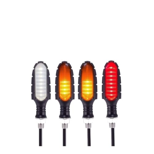 Feu arrière de moto à 16 LED avec indicateur directionnel clignotant et feu de frein DRL