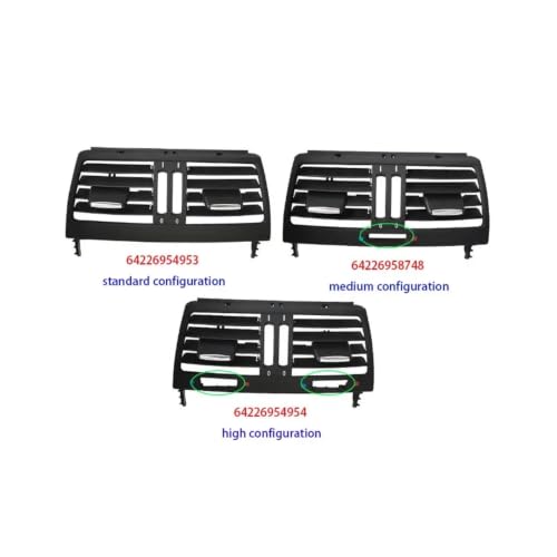 Rejilla de ventilación de CA central con ajuste preciso para salpicadero de BMW X5 y X6 4