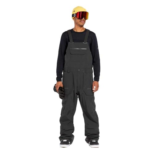 Volcom Men's Rain Gore-Tex Relaxed Fit Snowboard Bib Overall Black