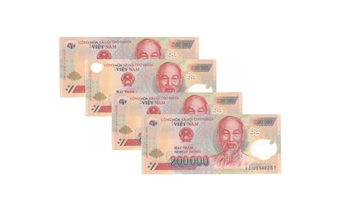 4 x 200 000 Dong Uncirculated UNC. Total 800 000 VND