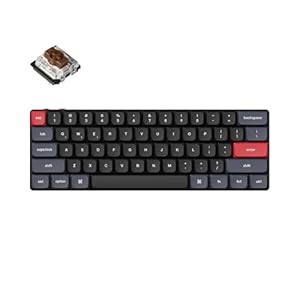 Keychron K9 Pro Low-Profile Wireless Mechanical Keyboard, 60% Compact RGB Keyboard with Tactile Brown Switches, Ultra-Slim Aluminum Frame, QMK Programmable, for Mac & Windows, Double-Shot PBT Keycaps
