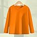 Kids Turtleneck Base Layer (2-13Y) - Solid Warm Long Sleeve Top, Soft High Neck Pullover for Cold Weather, Cozy Shirts Orange