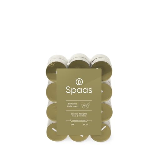 Spaas - Lumini profumati, confezione da 24 pezzi, 4,5 ore - Romantic Reflections