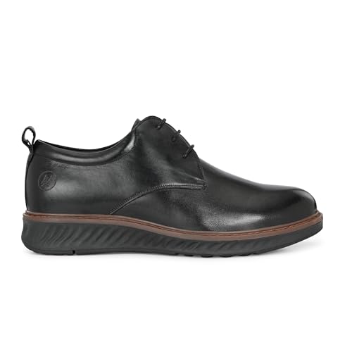 Image of Legwork Hybrid Derby Shoes for Men | Mens Brown Leather Dress Shoes | Casual Oxford with Comfort Sneaker Sole for Office & Work