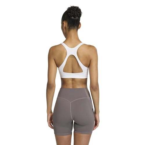 adidas Women's Optime Medium Support Bra, White, Small