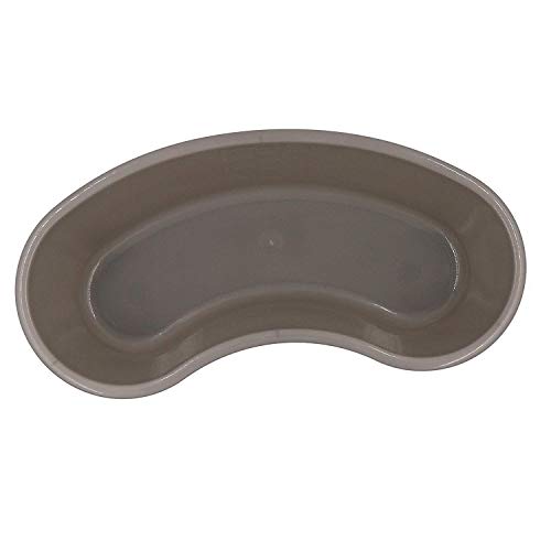Comfort Axis Kidney Shaped Emesis Plastic Basin with Graduations, 16 Ounces, 12 Pack, Grey