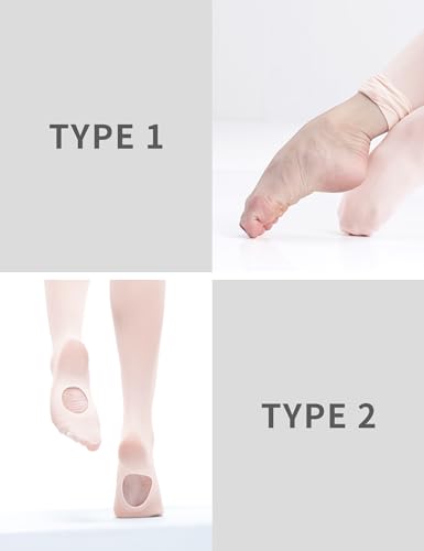 LingTing Ballet Tights for Girls Ultra Soft Pro Dance Tights Convertible Transition Tights (Toddler/Little Kid/Big Kid)3