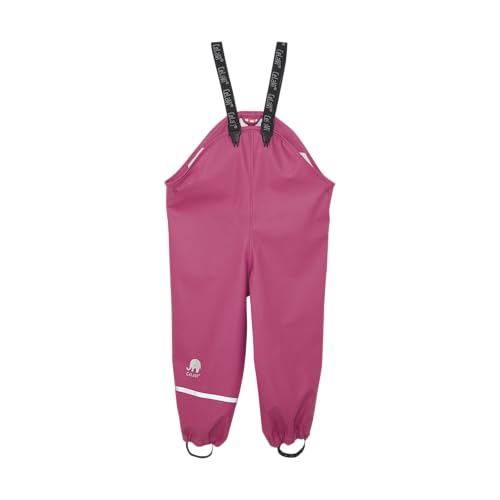 Image of CeLaVi European Kids Rain Suit for Boys Girls with Detachable Hood, Waterproof 2 Pcs Rain Jacket w /Pants or Dungarees