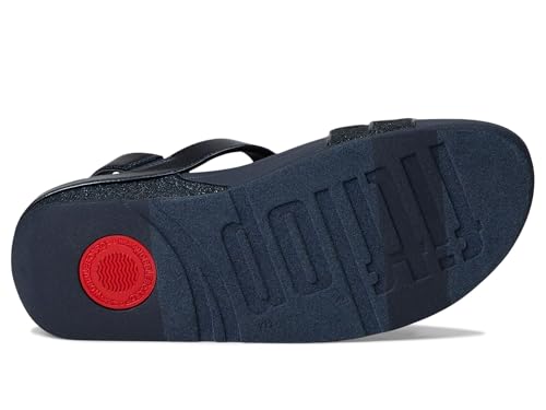 Image of FitFlop Women's Skinny II Glitterdust Pewter Z-Strap Sandals | Casual Sandals