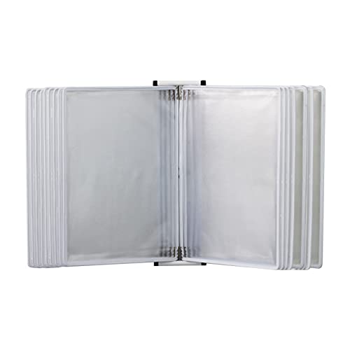 FPIGSHS Tisch-Sichttafelsystem,Ordner Flip File Holder,20 Doppelseitige Tafeln, Letter-Format, Farblich Sortiert (Color : B, Size : 20 Page) Cover
