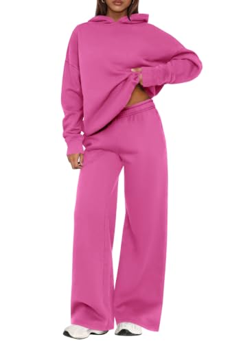 Image of PRETTYGARDEN Womens Sweatsuits 2 Piece Set 2026 Casual Winter Long Sleeve Hoodie Loose Wide Leg Sweatpants Fall Tracksuit