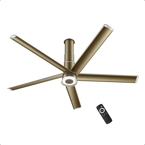 Image of atomberg Emperion Linea Smart 1250mm BLDC Ceiling Fan with IoT & Remote | | BEE 5 star | Advance Air+ Technology | Super Silent Fan | 12W Underlight | 5 Year Warranty |Antique Goldleaf