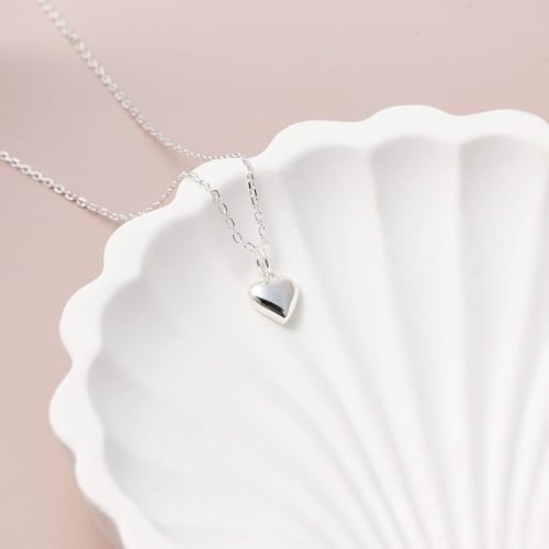 Collar de corazón de plata de ley 925 con cristales colgantes 3