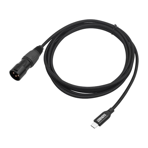 Lrbners 6.6FT USB-C to XLR Male Cable, USB-C to XLR Male Adapter Cable for Active Speakers, Mixers...