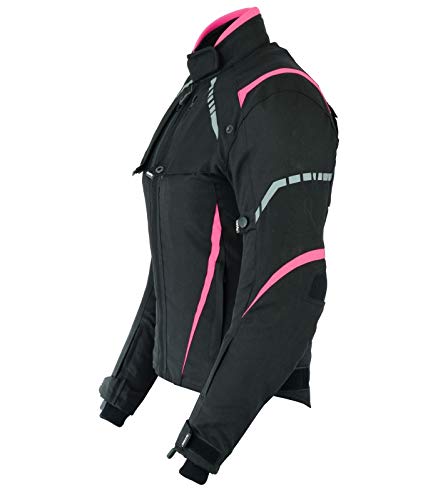 LOVO - Chaqueta Moto Mujer 4 Estaciones Tricapa Corta - Chaqueta Moto Verano e Invierno de Alta Resistencia - Estilo Deportivo y Diseño Ligero - Cazadora Moto Mujer para Todas las Estaciones