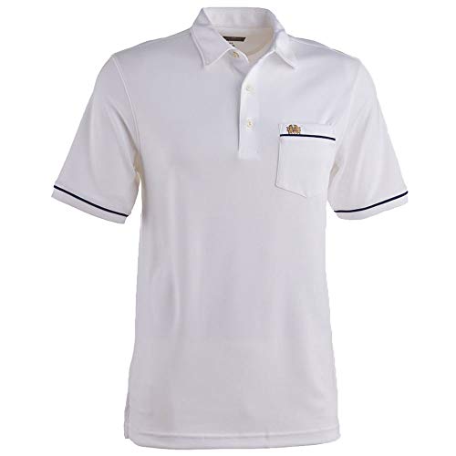 Tourney Men' Piped Pocket Polo, White, X-Large