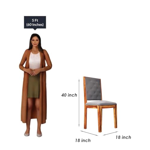 Image of DRIFTINGWOOD Izabel Dining Table 4 Seater | Four Seater Dinning Table with 4 Chairs for Home | Rosewood, Honey Finish, Self Assembly(DIY)