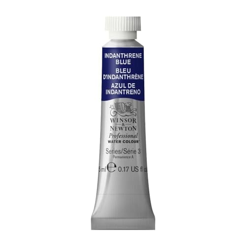 Image of Winsor & Newton Professional Water Colour 5 ML - Indanthrene Blue (321) - Finely Pigmented, Vibrant, Vivid & Intermixable Artists' Water Colour Paints - More Colours Available