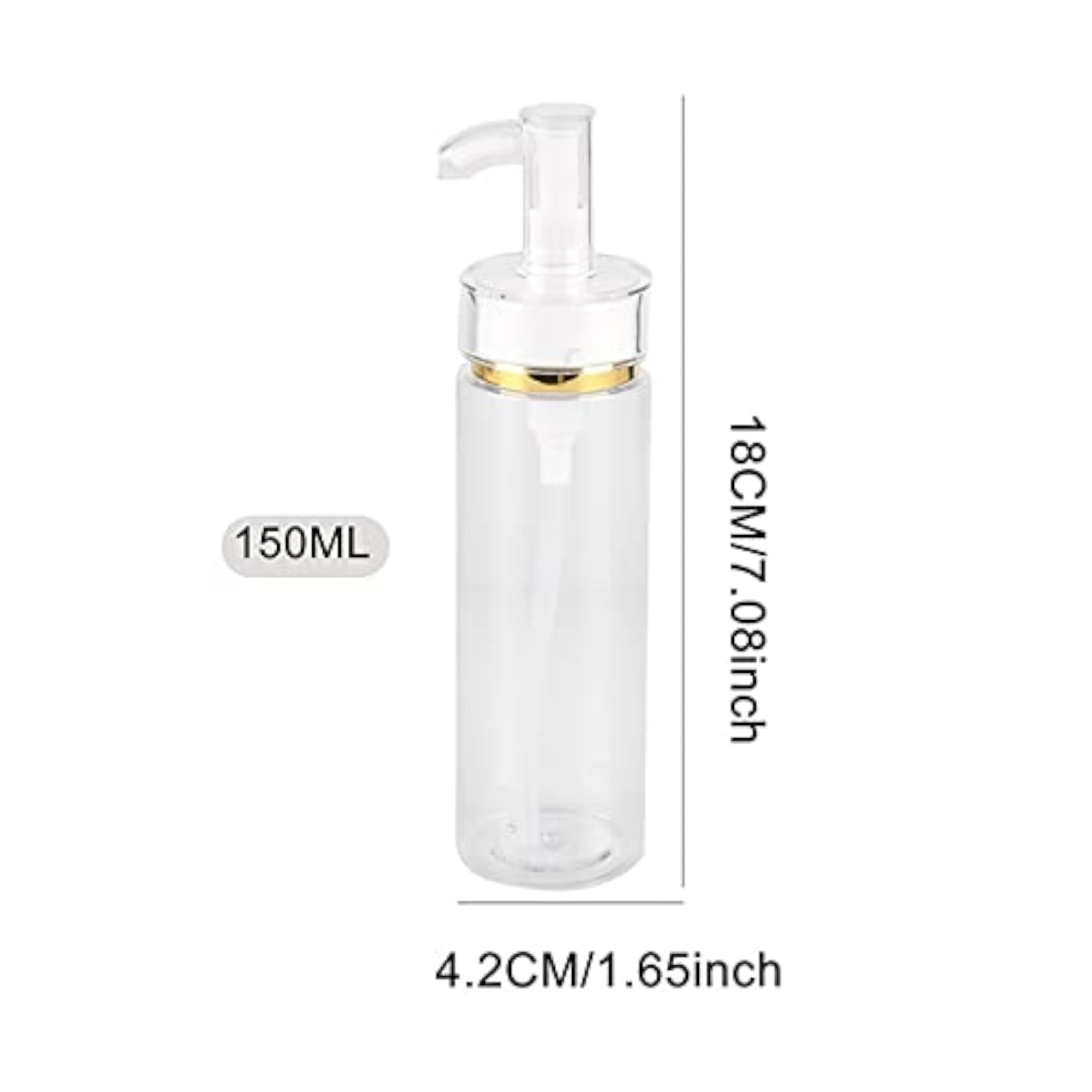 2x5oz Transparent Travel Shampoo Bottles