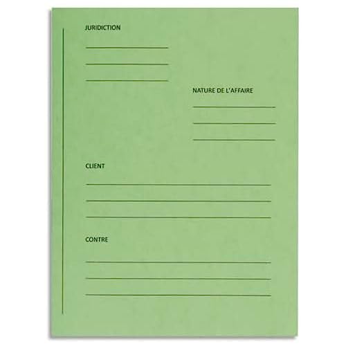 Dossiers de plaidoirie Pour/Contre vert Exacompta pour avocats