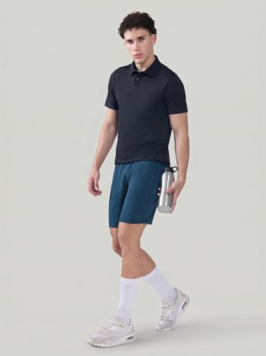Image of TECHNOSPORT Men's Active Out Shorts ELASTOPLUS Stretch Quick Dry Sports Shorts for Gym Running Training Slim Fit Pocket UPF50+ Anti Odour