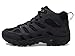 Merrell Men's Moab 3 Mid Waterproof Tactical Boots, Comfortable Leather Outdoor Hiking Work Shoes, Black, 10.5