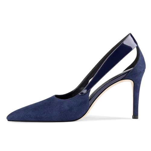 Women's Pumps Pointed Toe High Heels Closed Toe Comfortable Stiletto Suede Heels Dress Office Work Shoes for Women2