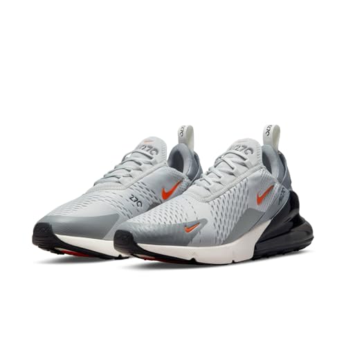 Nike Low-Top Sneakers Mens Shoe, Grey Fog Sail Article Grey Team Orange, 11.52