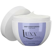 Luxx Deep Conditioning Hair Mask | Shea Butter & Argan Oil Vegan Deep Moisturizing Mask for Dry & Damaged Hair| Combats Frizz | Restores Moisture | Paraben & Sulfate-Free 8 Fl. Oz, Clear
