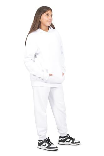 Image of EVERYDAY KIDS Girls' Cotton Fleece Sweatpants; Girls' Activewear Jogger Pants - Soft and Breathable Cotton /Poly Blend