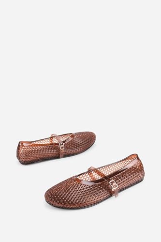 Mesh Jelly Mary Janes Flats Sandals for Women Strap Buckle Jellies Shoes Comfortable Round Toe Summer Beach Classy Casual4