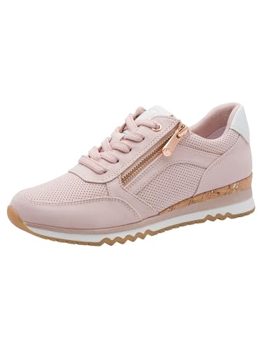 Marco Tozzi Damen Sneaker weiches Feel Me Wechselfußbett weiches Innenfutter Vegan Modern, rosa (Rose Comb), 36 EU