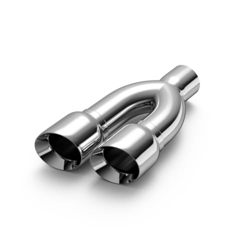 Piclafe Exhaust Tip 3.00 Inlet 4.00 Outlet 16.00 Long Dual Stainless Steel Exhaust Tip 3 Inch Inlet
