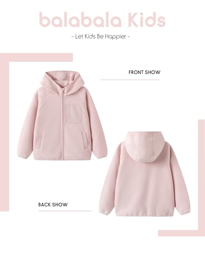 Balabala Girls Winter Jacket Toddler Fleece Jacket Kids Full Zip Hoodie Boys Jacket Warm Cozy Outwear Coat with Pockets2
